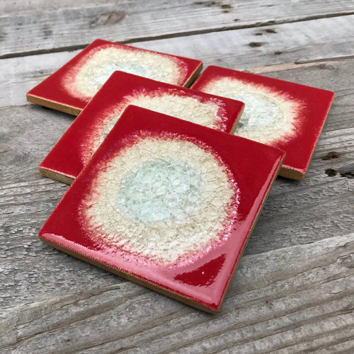 KB-709 Coasters Set of 4 Hot Tamale $45 at Hunter Wolff Gallery